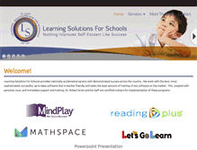 Tablet Screenshot of learningsolutionsforschools.com